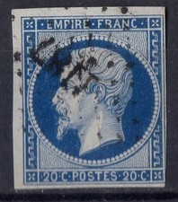 FRANCE !  Timbre NAPOLEON de 1854 n°14A bleu/lilas  EPINAL