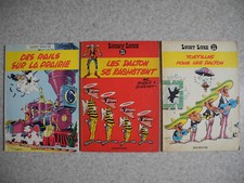 lot BD souples Lucky Luke 1969 1970 1986 Rails Prairie Dalton vintage comics 70s