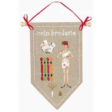 Kit point de croix Le Bonheur des Dames "Coin Broderie", compté, DIY, 14x24cm