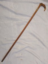 ANCIENNE CANNE POMMEAU DECOR LION