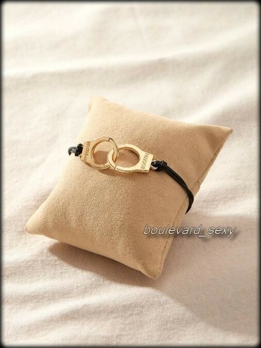 Bracelet menotte or doré - 🎀,
