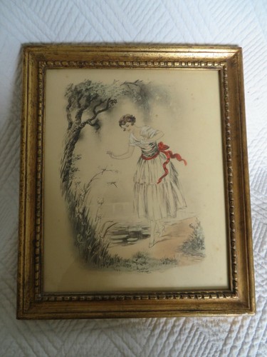 Lithographie rehaussé eau