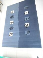 TAPIS POILS RAS  120X170 CM BLEU  A MOTIFS  " VERONA" BELGIQUE 