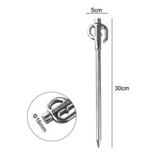 Piquet d'attache en acier inoxydable pointe d'ancrage pour chien de camping pour