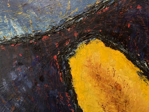 Peinture huile sur panneau - huile,