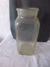 Ancien gros bocal verre pot en verre pharmacie conserve cornichon bonbon vintage