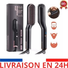 BREETT  Brosse Lissante Chauffante en céramique Peigne Cheveux Barbe 3 en 1 S Fr
