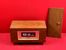 Horloge de table vintage bois Cosmo, non fonctionnelle