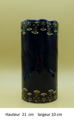 Vase gien bleu foncé cm - ,