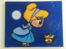 PIXEL ART / PERLES A REPASSER TABLEAU PRINCESSE DISNEY CENDRILLON ET GUS GUS