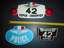 Gégé à Montbrison 3 PLAQUES DE MOTOS électriques enfant 1970