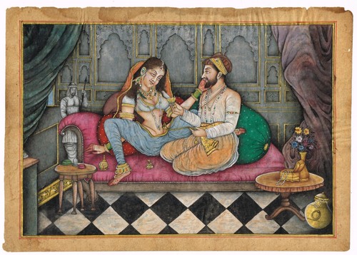 Indien miniature ancien - miniature,