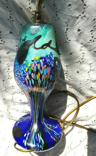Ancien pied lampe verre - de, en