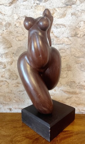 Sculpture bois signée rubén - sculpture,