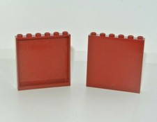 LEGO : 2x Panneau Mur 1 x 6 x 5 - Réf 59349 rouge foncé - Set 70424 70425 21324