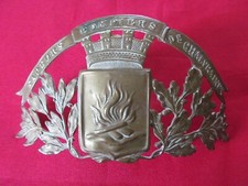 PLAQUE CASQUE POMPIER COMMUNE DE CHALVRAINES EN HAUTE-MARNE