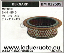 Filtre À Air Complet Moteur Bernard BM 4 5 39 139 239 317 417 427 D 152