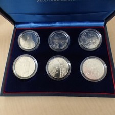 Coffret 6 coins de 100 Francs ESSAI 1993 LOUVRE PROOF silver 90% 6*22.2g, no CoA