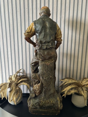 Statuette terre cuite de - statuette,