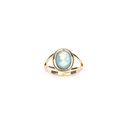 Bague camée fond - , bleu