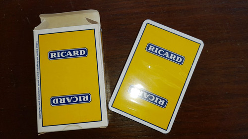 Cartes ricard jaune jeu - ricard,