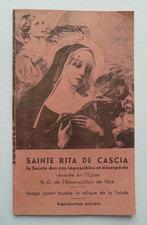 IMAGE Pieuse Reliquaire Image ayant touché la Relique de SAINTE RITA de CASCIA
