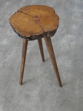 Tabouret tronc d'arbre bois folklorique ancien ancien campagne bois campagne fermier