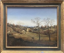 Huile Panneau Paysage 33x41 Signé Drachkovitch Thomas