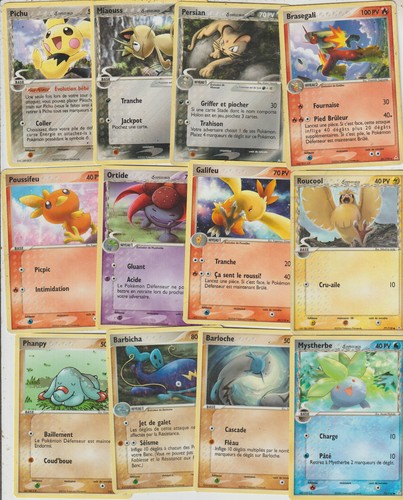 Lot x12 cartes pokemon 2006 - cartes, ex