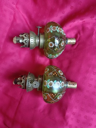 Paire lampes pétrole - , ancienne