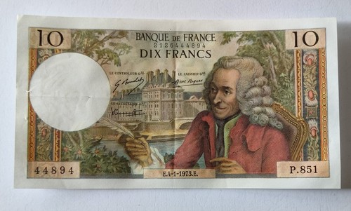 Billet francs voltaire - billet,