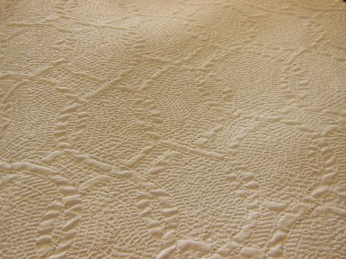 Ancien tissu blanc - , motif