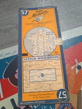Carte Michelin Ww2 Datée 1945 Jus Verdun Wissembourg 