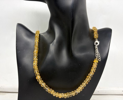 Collier citrine rond - citrine,