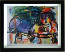 Lithographie  COMPOSITION E.A  1984   Signé  ATILA BIRO (1931-1987)