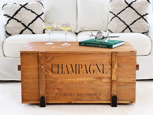 Coffre table basse bois - table, en