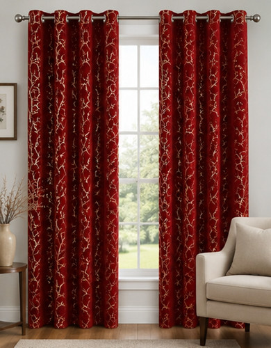 Rideaux marron tissu - marron,