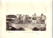 Collodion, Conway castle   Tirage albuminé  17x22  Circa 1860   Tirage a