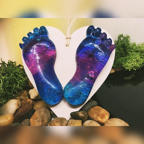 Pieds bébé résine - en,