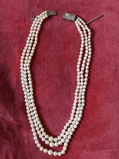 Tres Beau Collier perles Ancien 3 Rangs