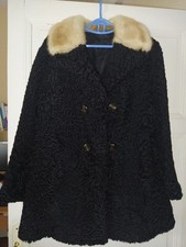 Manteau, veste en astrakan