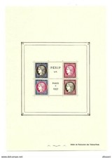 REPRODUCTION FRANCE BLOC FEUILLET N° 3 PEXIP PARIS 1937