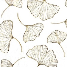 Serviettes en papier feuilles de Ginko doré/or. Paper napkins Ginko gold golden