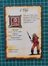 Heroquest : carte personnage L'elfe/ elf character stat board