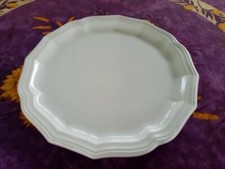 Assiette Plate ancienne Blanche Céramique de Salins France Modèle Grignan 26cm