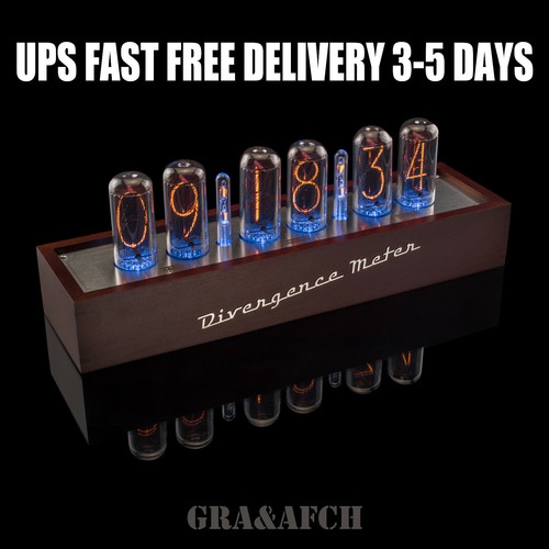 Nixie tube clock wooden - in-18,