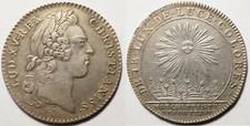 LOUIS XV : RARE JETON ARGENT
