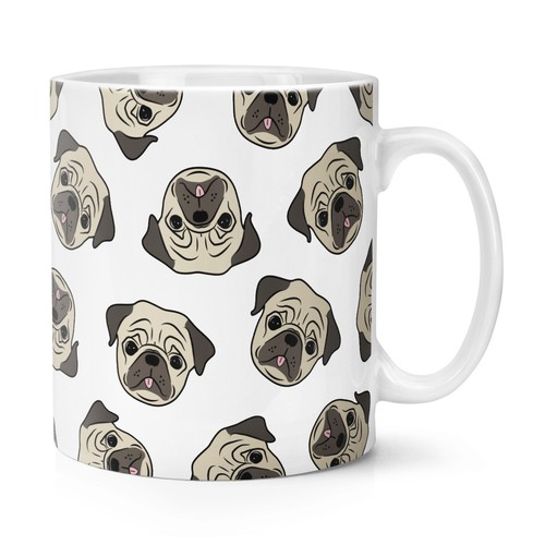 Chien carlin motif - chien, tasse