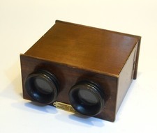 VISIONNEUSE VIEWER JULES RICHARD ACAJOU PHOTOS STEREO EN VERRE FORMAT 45x107