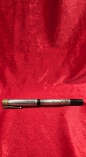 ANCIEN STYLO PLUME ARGENT MASSIF PLUME OR 18K FOUNTAIN PEN STERLING SILVER